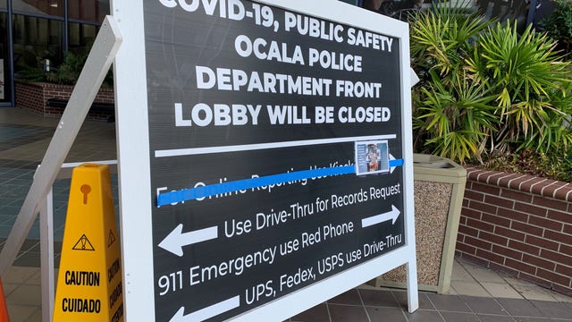 Ocala police headquarters temporarily closes lobby due to COVID