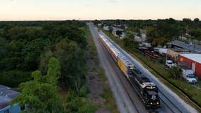 First of five Brightline train sets arrived in Florida on Thursday