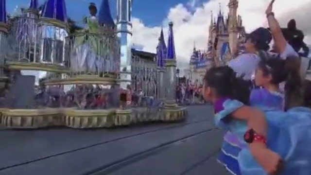 VIDEO: Little girl bows at Disney princesses at Magic Kingdom