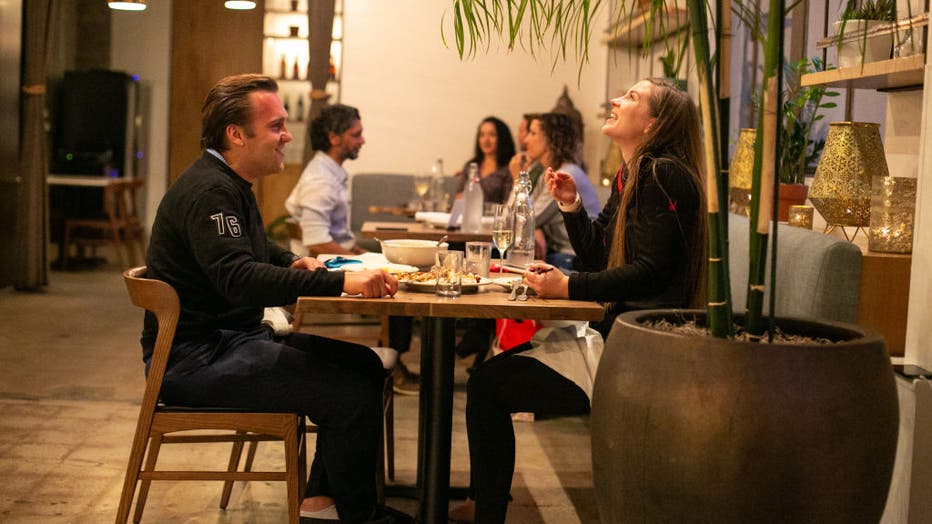 Restaurant goers enjoy dinner at Cassia as the much loved restaurant re-opens its indoor dining and continues outdoor dining.