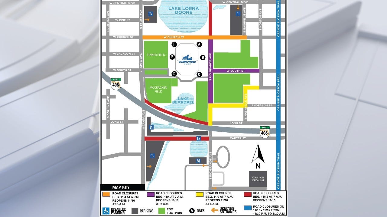 Kaiser Permanente Fontana Building 3 Map Electric Daisy Carnival Kicks Off In Orlando: Road Closures You Need To  Know About