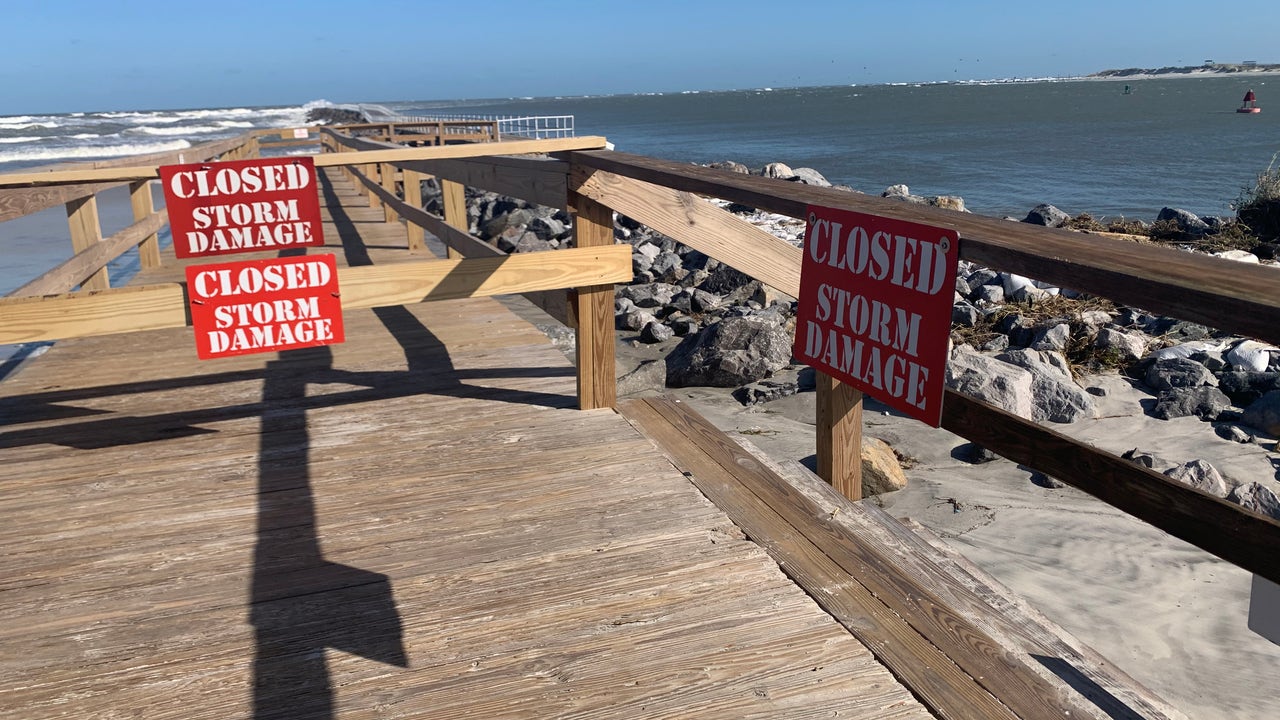 'CLOSED' Damage, erosion at Volusia beaches from weekend storms