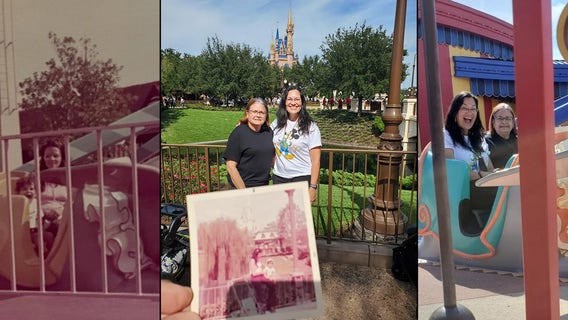Florida woman recreates photos with parents at Disney World 49 years later