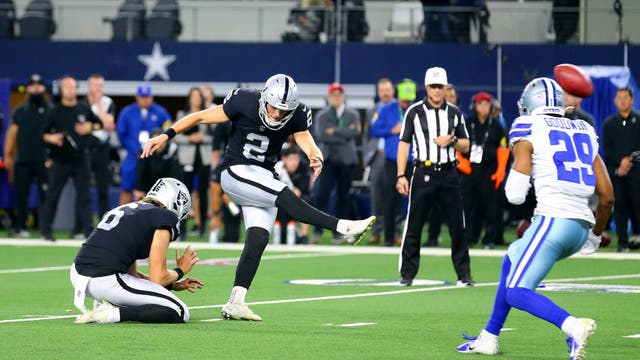 Raiders beat Cowboys 36-33 in OT on field goal after penalty