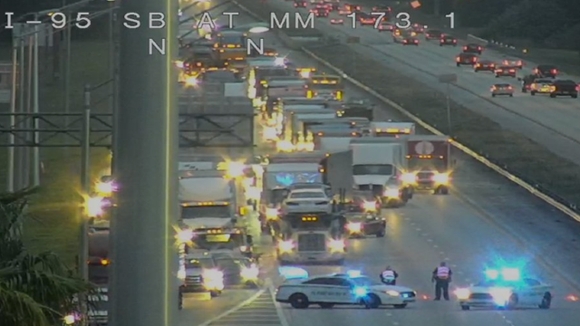 FHP: I-95 southbound lanes in Palm Bay reopen after crash involving 2 semi trucks