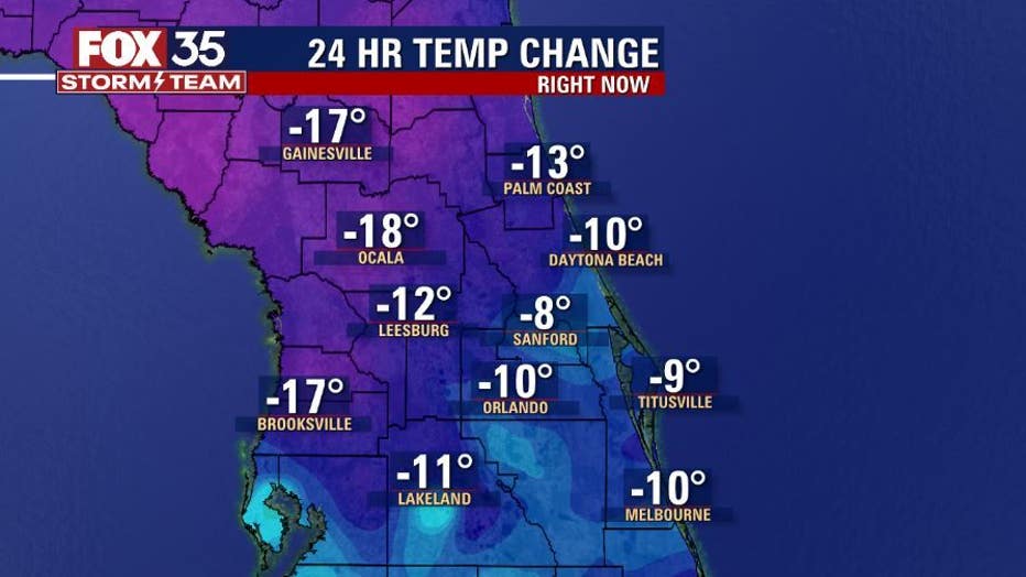 Cold front arrives in Central Florida Some of lowest temperatures this season expected FOX 35