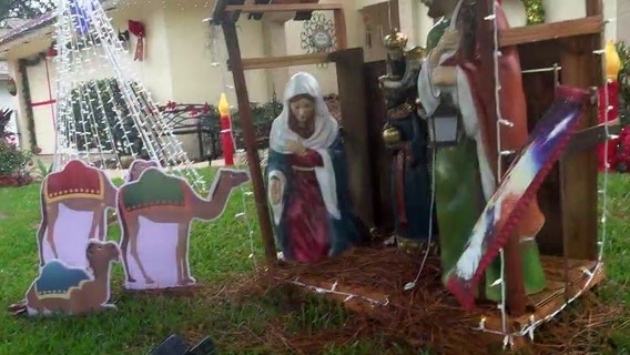 Baby Jesus statues stolen, Christmas display damaged in Oviedo