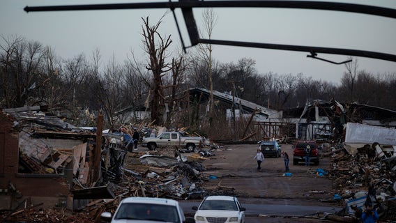 PHOTOS: 'Catastrophic' tornadoes, storms strike US states, dozens feared dead