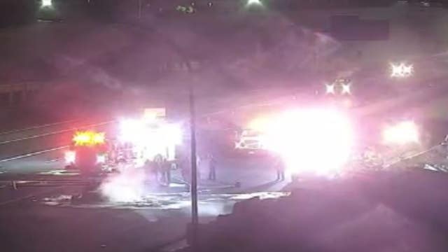 Vehicle engulfed in flames on I-4 near Universal, video shows