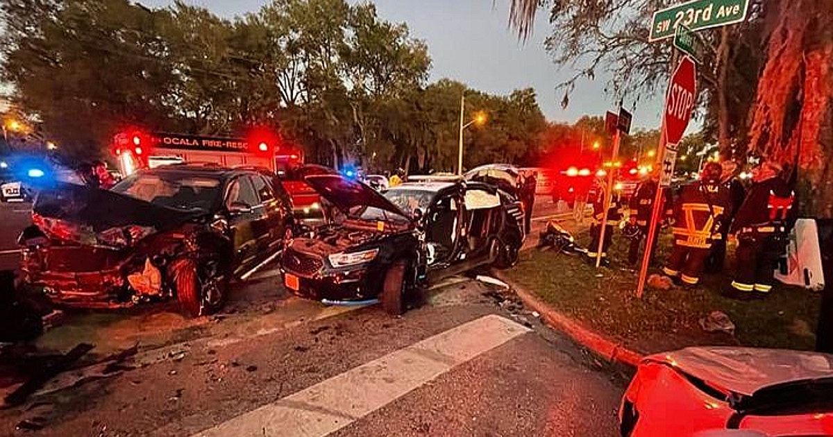 Ocala police officer injured in crash involving 2 other vehicles | FOX ...