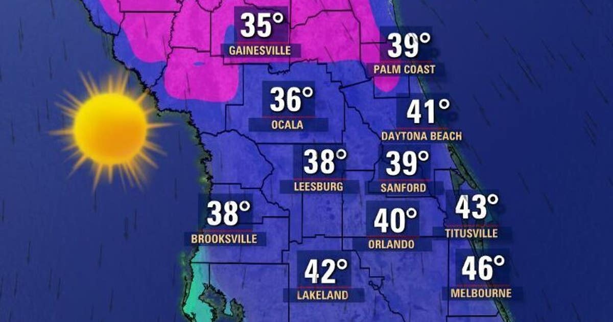 Coldest temperatures of the season on the way to Central Florida | FOX ...