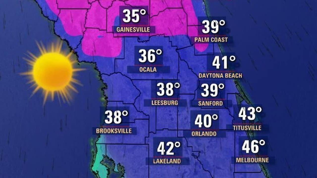 Coldest Temperatures Of The Season On The Way To Central Florida | FOX ...