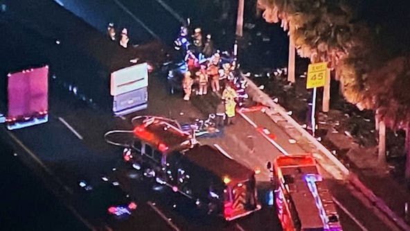 FHP: Man dead, 2 children taken to hospital after crash with bus on SR-417