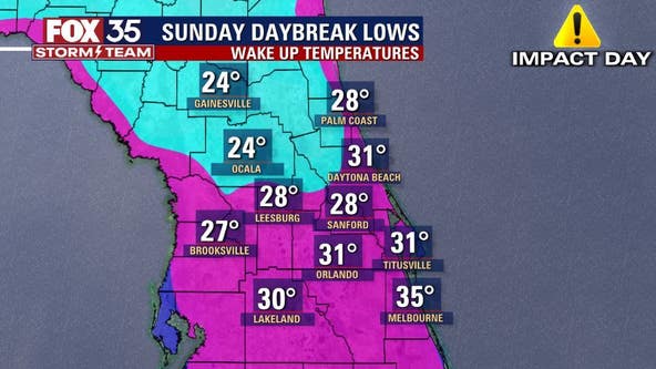 Central Florida to see freezing temperatures this weekend