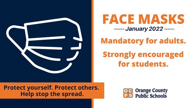 Masks mandatory for adults in Orange County Public Schools in January, superintendent says