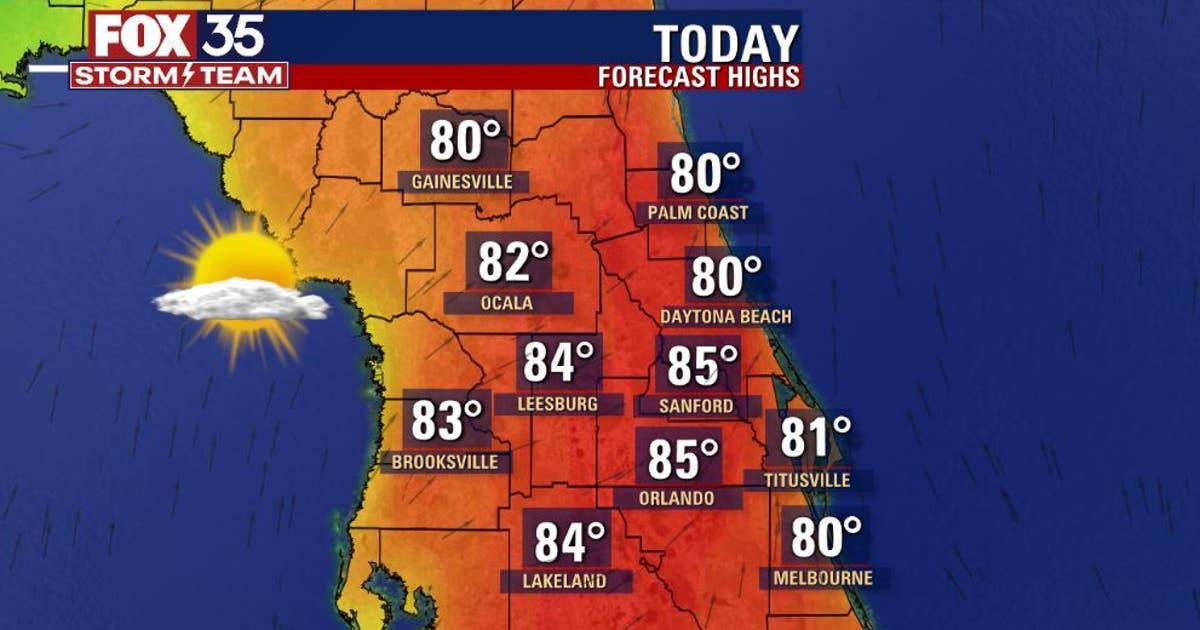Near-record heat ahead of weekend rain, next cold front | FOX 35 Orlando