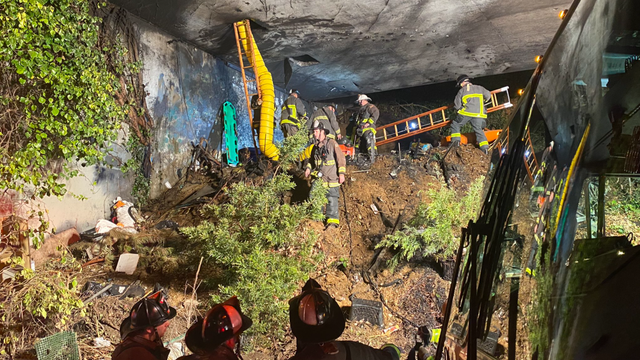 1 woman dead in San Francisco homeless encampment overpass fire