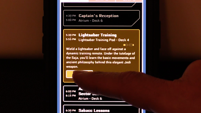 Sample itinerary for Star Wars: Galactic Starcruiser
