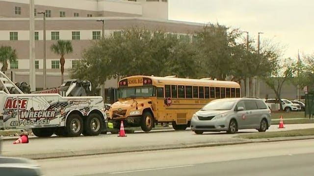 Student injured after Orange County school bus slams into vehicle, officials say