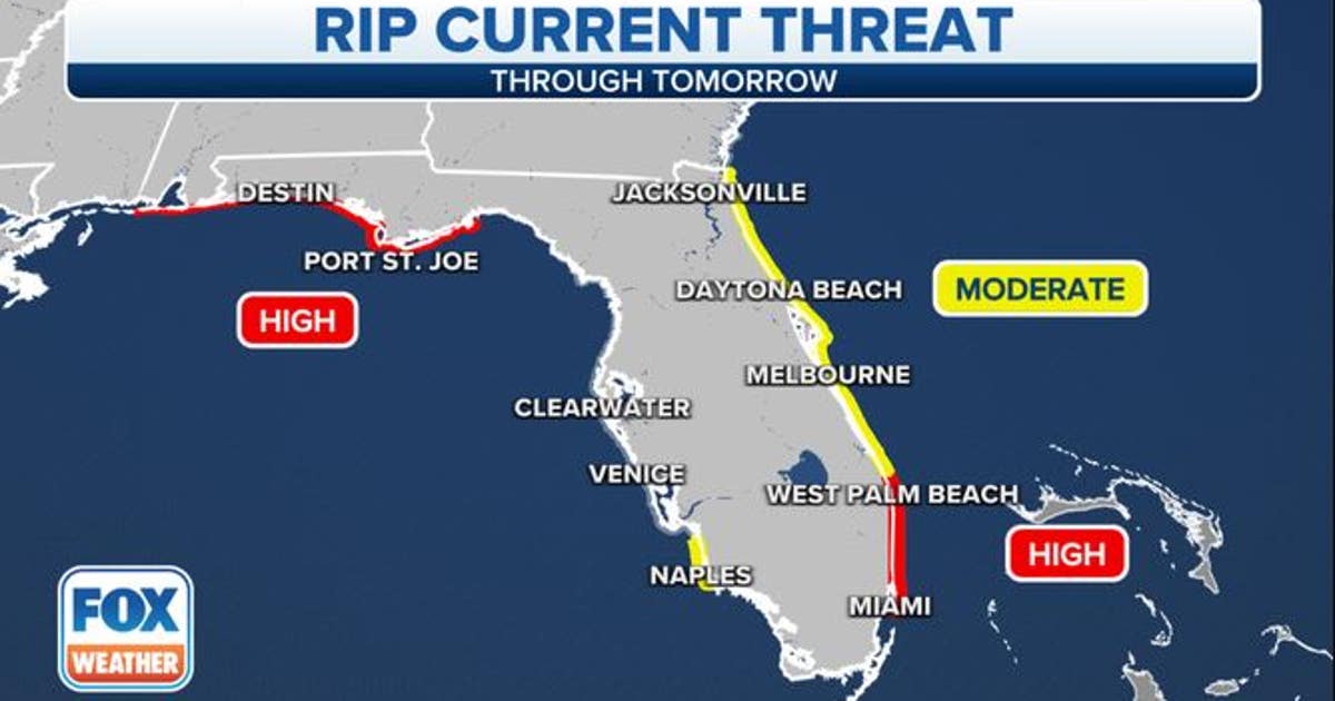 High rip current risks impacting popular spring break destinations ...