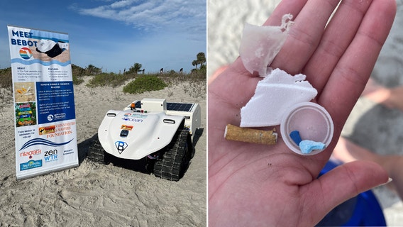 'BeBot' is beach-cleaning robot designed to collect cigarette butts, bottle caps, other litter
