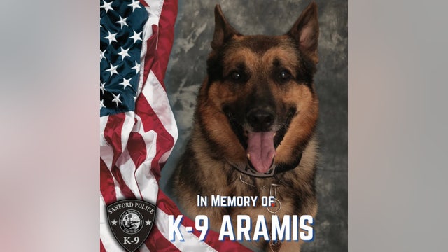 Retired Sanford police K-9 Aramis passes away