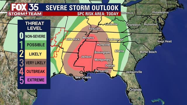 Forecasters warn of severe weather impacting southern states