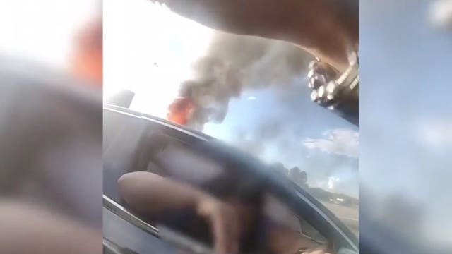 WATCH: Florida deputy rescues multiple victims in fiery 9-vehicle crash