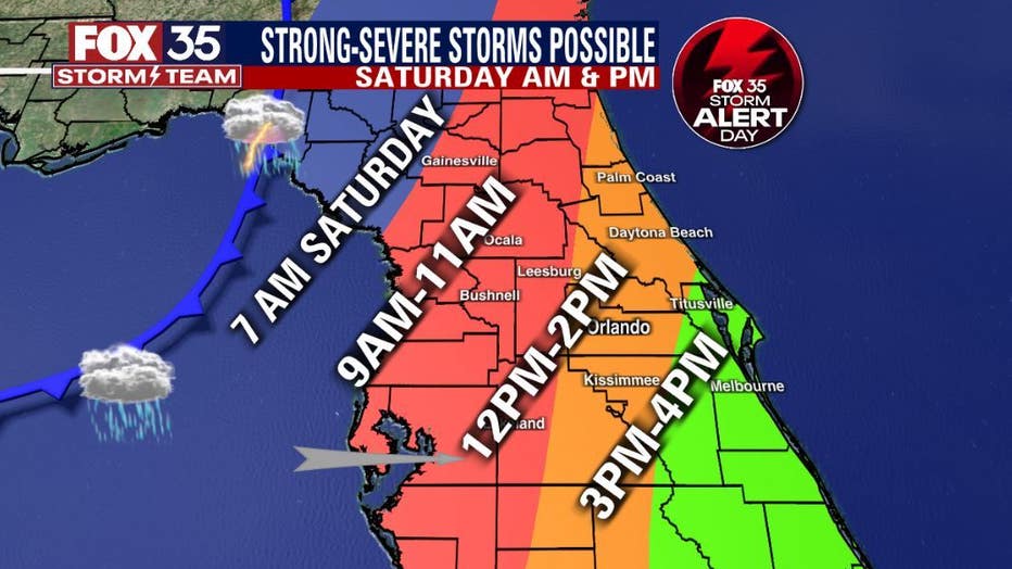 FOX 35 Storm Alert Days: Severe Storms This Weekend Followed By Plunge ...