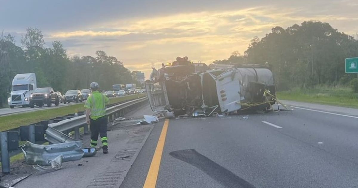 Semi crash shuts down eastbound lanes of SR-528 | FOX 35 Orlando