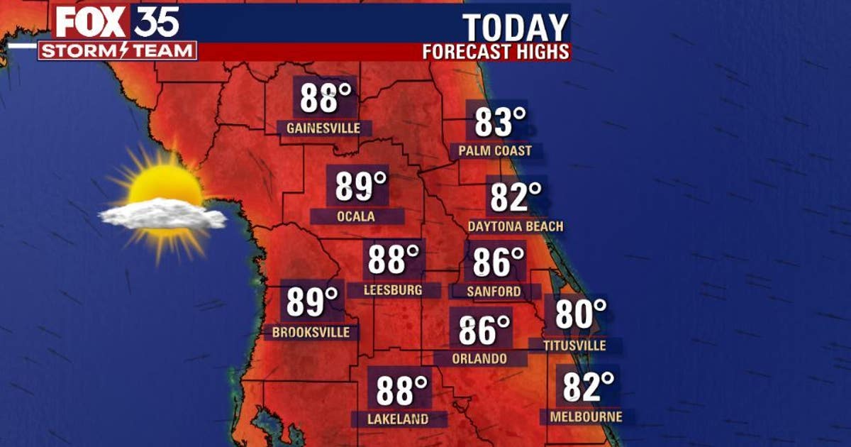Sunshine and highs in the 80s kick off the week in Central Florida ...