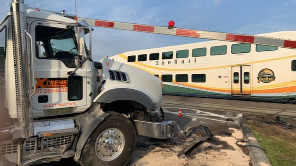 SunRail train crashes into truck in Seminole County, officials say