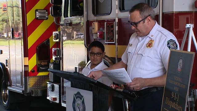 'You did a really great job': Florida boy honored for calling 911 to help with grandma