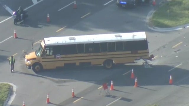 Driver killed in crash with school bus in Lake County, FHP says