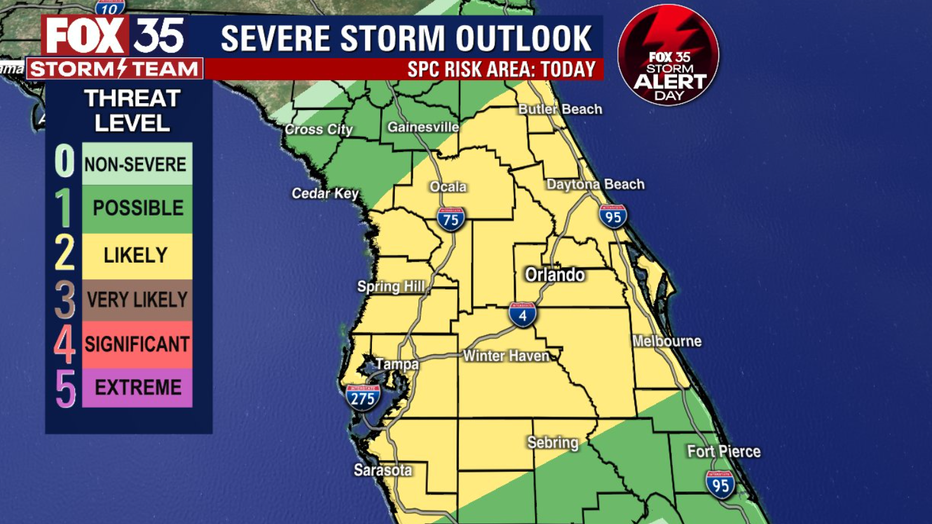 Severe Thunderstorm Warning issued for Marion, Alachua counties