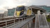 First Brightline train arrives at Orlando International Airport station
