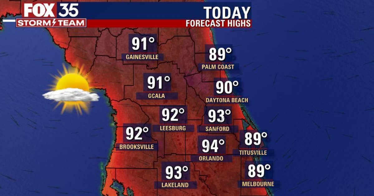 Near-record heat in Central Florida with rain chances rising this ...