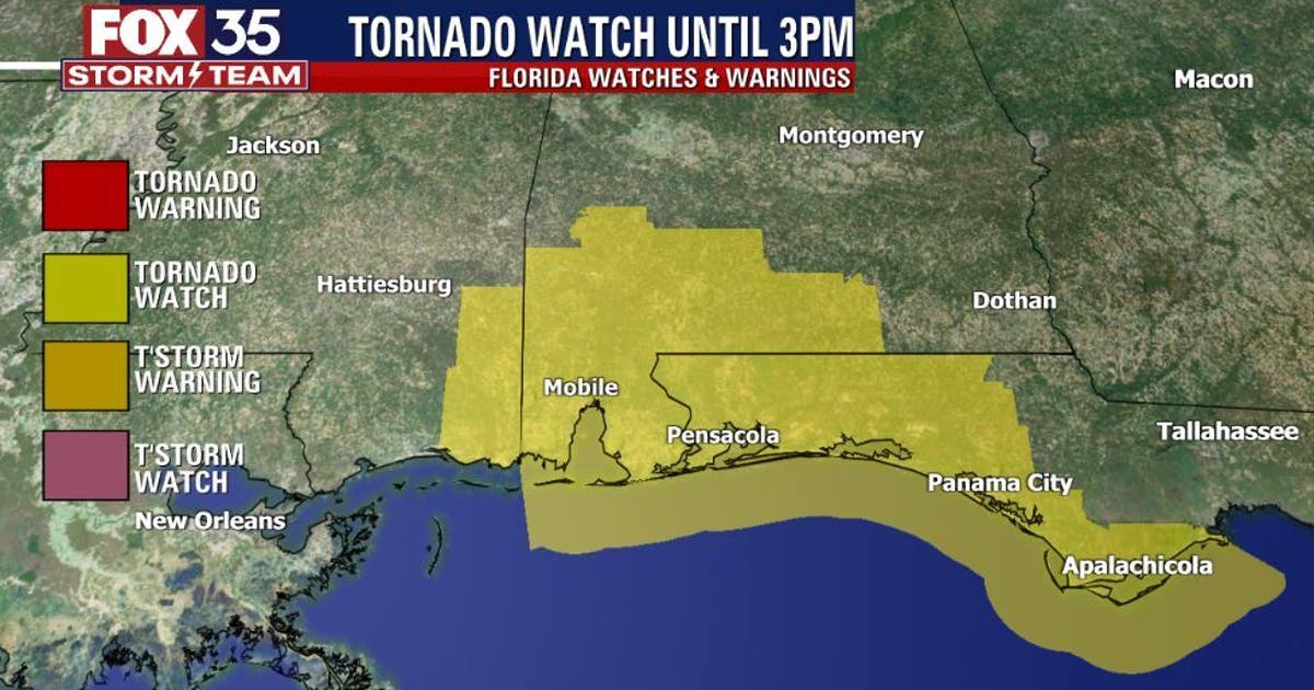 Tornado Watch issued for parts of the Florida Panhandle | FOX 35 Orlando