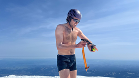 Mountaineer shatters climbing record — in his undies