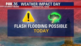Heavy rains today, could lead to possible flash floods
