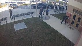 Large alligator blocks door to Central Florida elementary school