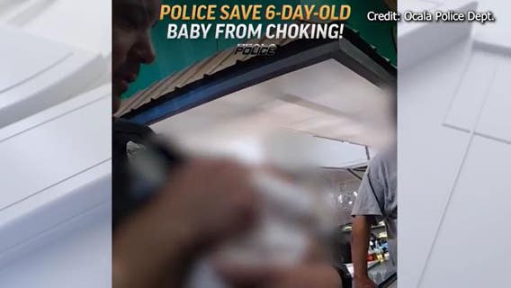 Ocala police officer credited with saving choking baby