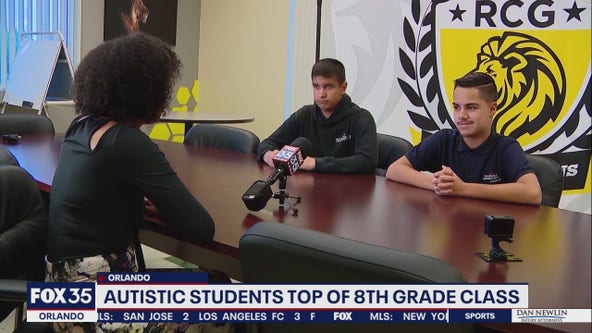 'It's a different ability': 2 Orlando middle schoolers with autism rank top 2 in graduating class
