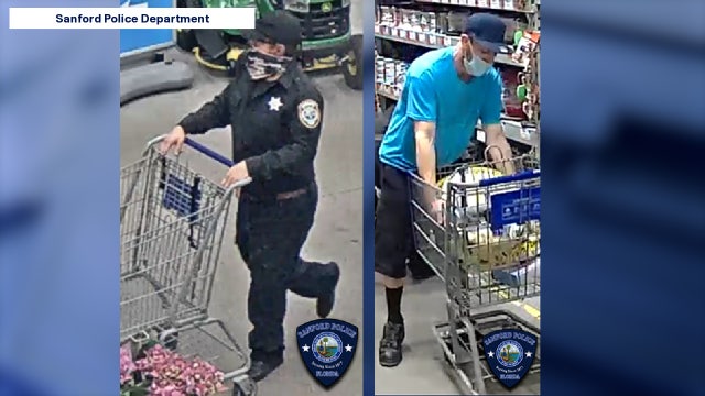 Sanford police seek to identify pair accused of stealing $4,000 worth of wire from Lowe's