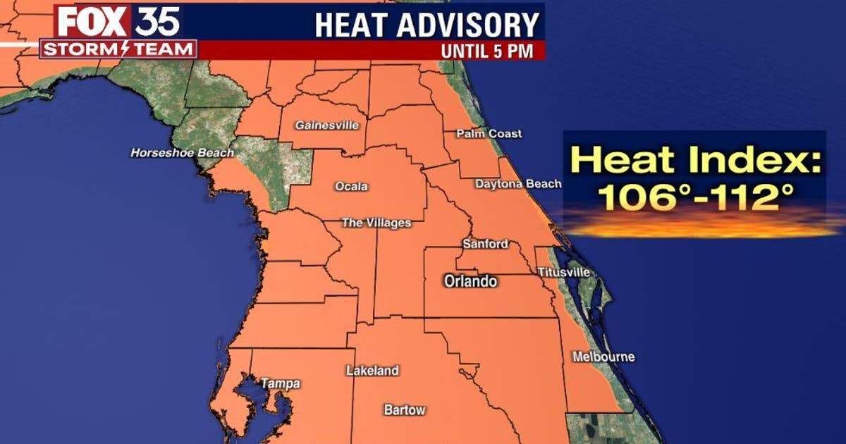 Heat advisory in effect for most of Central Florida, 'feels like' temps ...