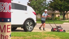 Florida teen mowing lawns for '50 Yard Challenge'