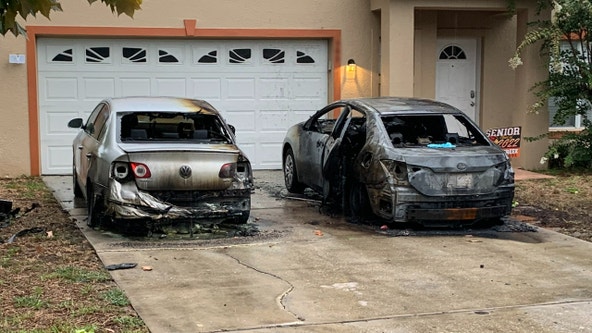 Video appears to show 3 cars torched with Molotov cocktails in DeBary neighborhood, deputies say