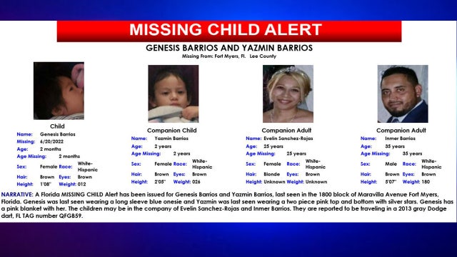 Missing Child Alert canceled after Florida baby, toddler found safe