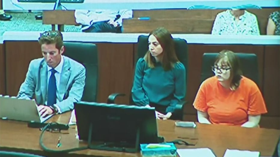 Morgan Geyser appears in Waukesha County court on June 23, 2022.