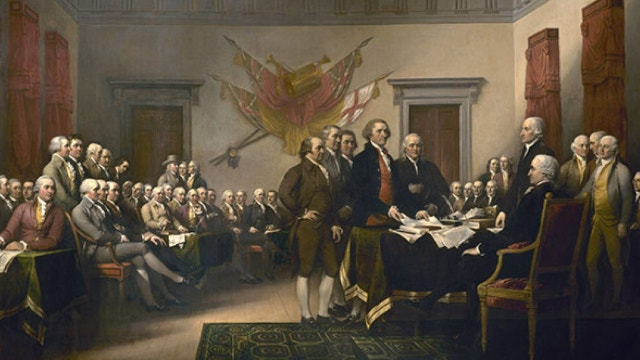 How was the weather when the US declared independence in Philadelphia on July 4, 1776?